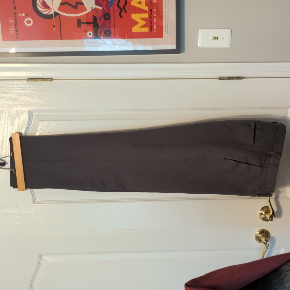 J. Crew Garment-dyed cotton-linen blend chino suit pants size 33